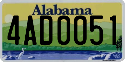 AL license plate 4AD0051