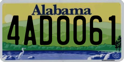 AL license plate 4AD0061
