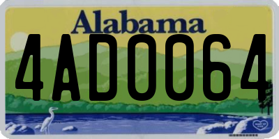 AL license plate 4AD0064