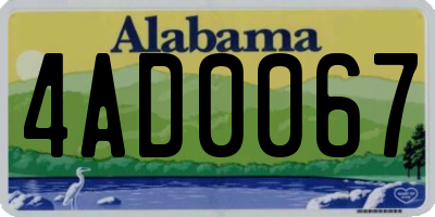 AL license plate 4AD0067