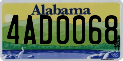 AL license plate 4AD0068