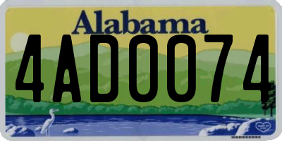 AL license plate 4AD0074