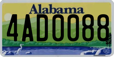 AL license plate 4AD0088