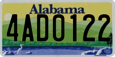 AL license plate 4AD0122