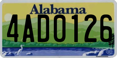 AL license plate 4AD0126