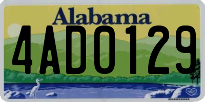 AL license plate 4AD0129