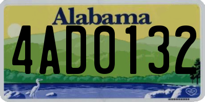 AL license plate 4AD0132