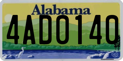 AL license plate 4AD0140