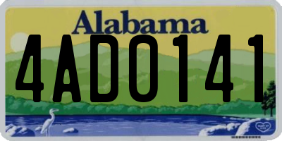 AL license plate 4AD0141