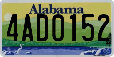 AL license plate 4AD0152