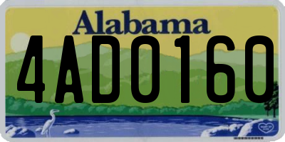AL license plate 4AD0160