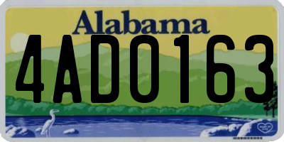 AL license plate 4AD0163
