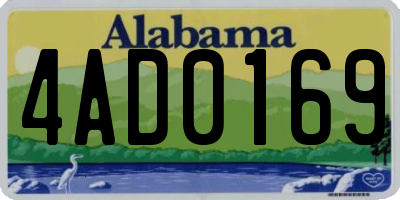 AL license plate 4AD0169