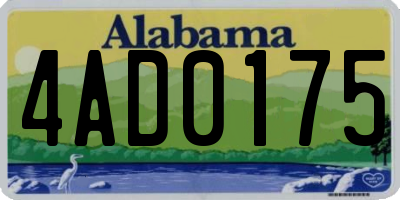 AL license plate 4AD0175