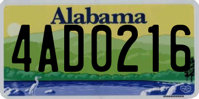 AL license plate 4AD0216