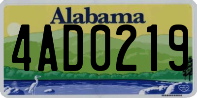 AL license plate 4AD0219