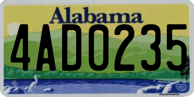 AL license plate 4AD0235