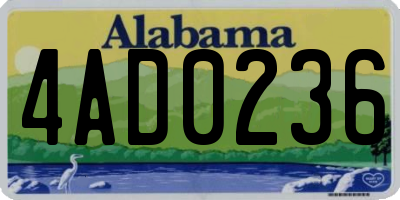 AL license plate 4AD0236