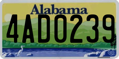 AL license plate 4AD0239