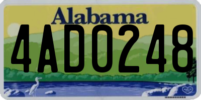 AL license plate 4AD0248