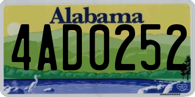 AL license plate 4AD0252
