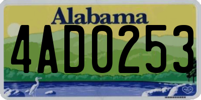 AL license plate 4AD0253