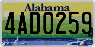 AL license plate 4AD0259