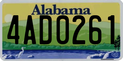 AL license plate 4AD0261