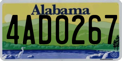 AL license plate 4AD0267