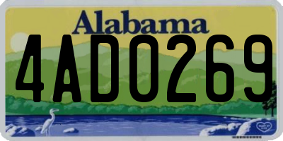 AL license plate 4AD0269