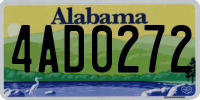 AL license plate 4AD0272