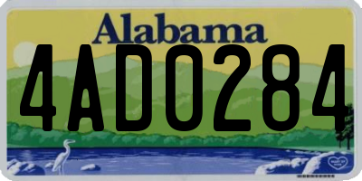 AL license plate 4AD0284