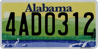 AL license plate 4AD0312