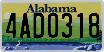 AL license plate 4AD0318