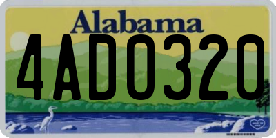 AL license plate 4AD0320