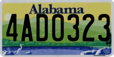 AL license plate 4AD0323