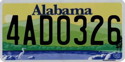 AL license plate 4AD0326