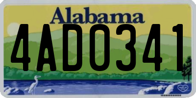 AL license plate 4AD0341
