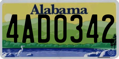 AL license plate 4AD0342
