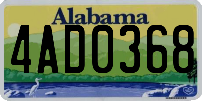 AL license plate 4AD0368