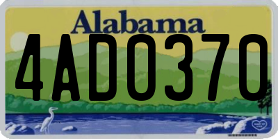 AL license plate 4AD0370