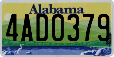 AL license plate 4AD0379