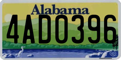 AL license plate 4AD0396