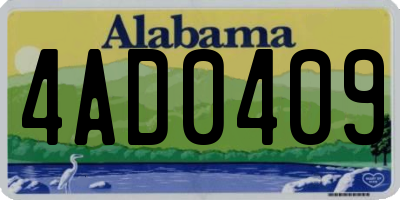 AL license plate 4AD0409