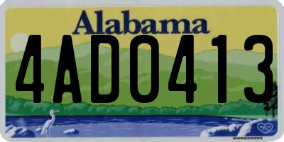 AL license plate 4AD0413