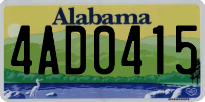 AL license plate 4AD0415