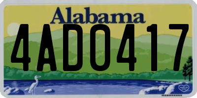 AL license plate 4AD0417