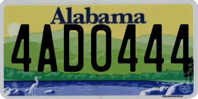 AL license plate 4AD0444