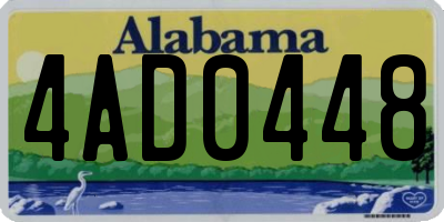 AL license plate 4AD0448