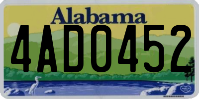 AL license plate 4AD0452